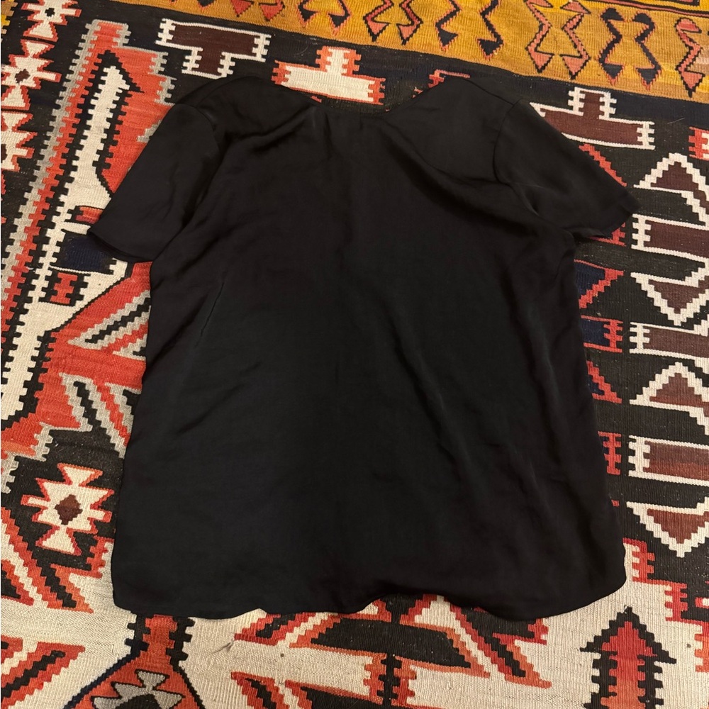 Black Flowey Banana Republic Top